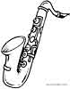 Printable Saxophone coloring page