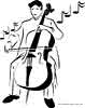 Bass Violin coloring page for kids