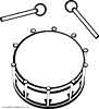 Drum coloring pages for kids