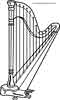 Harp coloring sheet