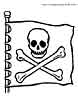Pirate flag coloring pages for kids