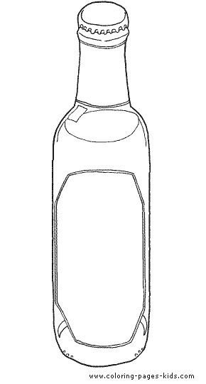 Bottle of drink, Drink coloring pages, color plate, coloring sheet,printable coloring picture