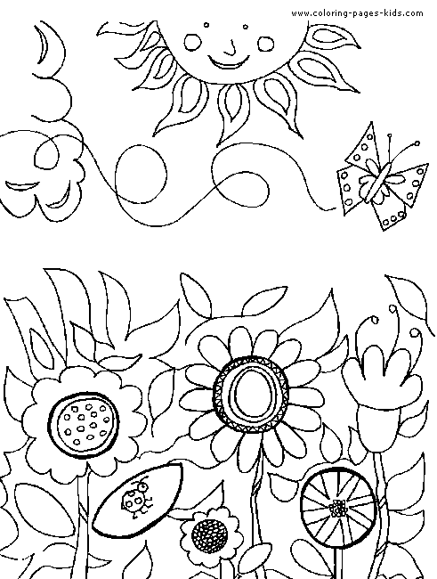 Flowers coloring pages, color plate, coloring sheet,printable coloring picture