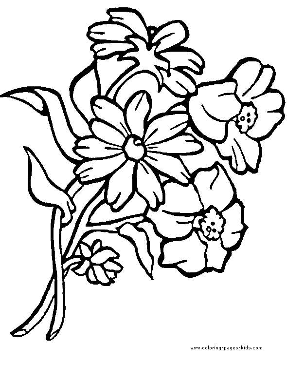 Flowers coloring pages, color plate, coloring sheet,printable coloring picture