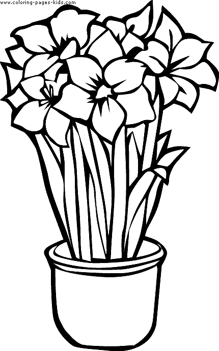 Flowers coloring pages, color plate, coloring sheet,printable coloring picture