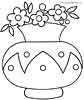 Flowers in a vase coloring pages