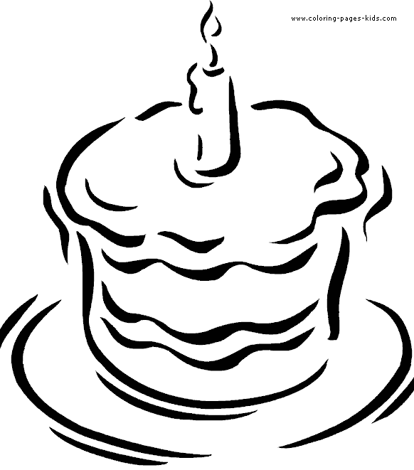 Birthday cake food coloring pages, color plate, coloring sheet,printable coloring picture