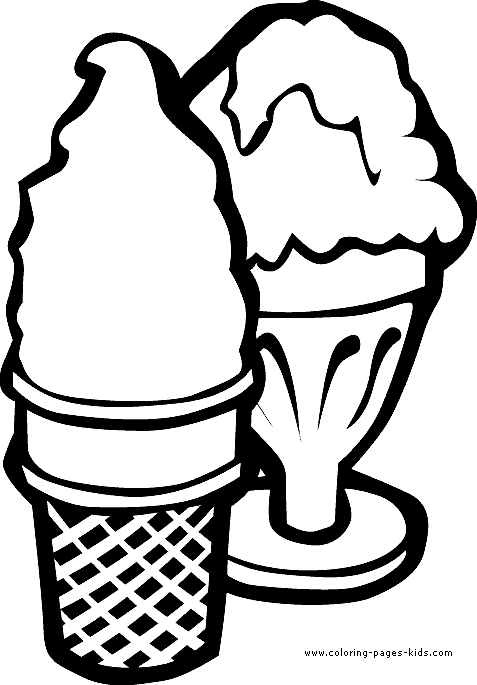 Ice cream food coloring pages, color plate, coloring sheet,printable coloring picture