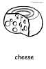 Cheese coloring picture for kids