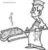 Free Pizza baker coloring pages for kids