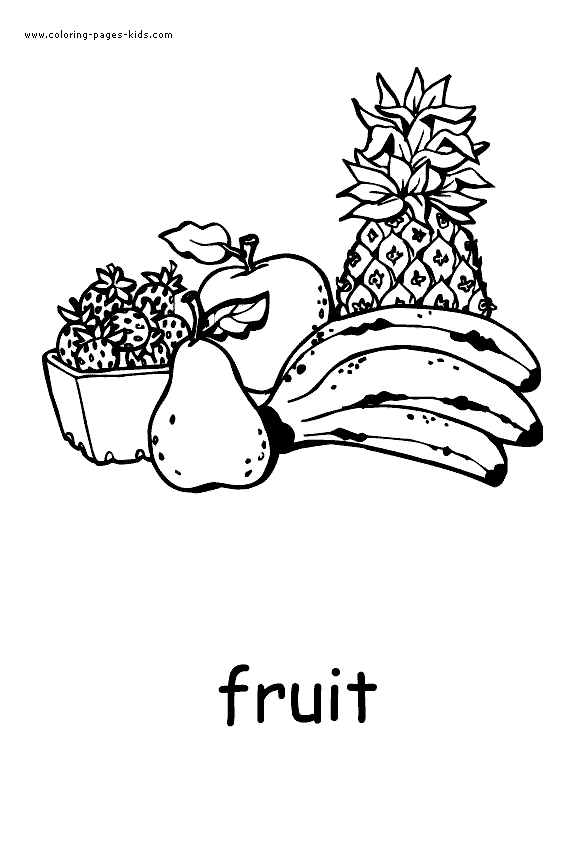 fruit color page, Fruits coloring pages, color plate, coloring sheet,printable coloring picture