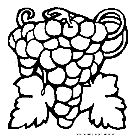 Grapes coloring page sheet