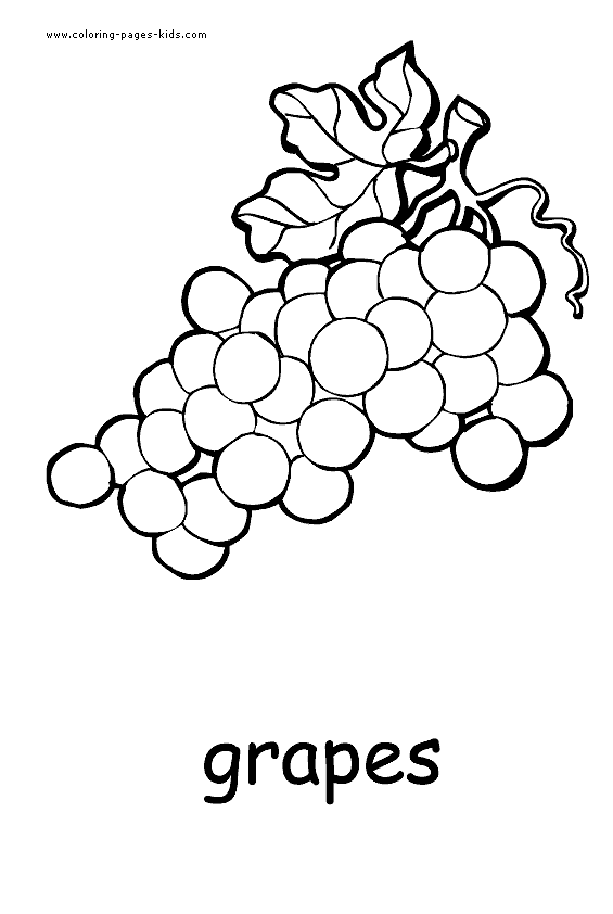 Grapes color page fruit color page, Fruits coloring pages, color plate, coloring sheet,printable coloring picture