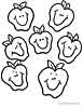 Apples coloring pages for kids