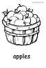 Apples coloring pages for kids