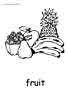 Free Fruits coloring page for kids