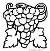 Free Grapes and leaves coloring page