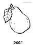 Printable	Pear coloring sheet