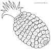 Printable	Pineapple coloring picture