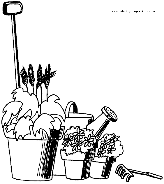 Gardening color page,  coloring pages, color plate, coloring sheet,printable coloring picture