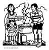 Garden Barbeque coloring page for kids