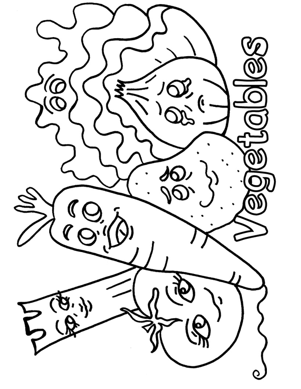 Carrot Vegetable color page, coloring pages, color plate, coloring sheet,printable coloring picture