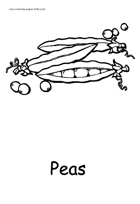 Peas color page Vegetable color page, coloring pages, color plate, coloring sheet,printable coloring picture