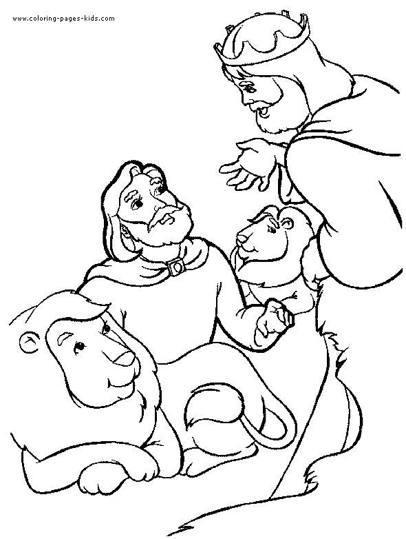 david and the lions den coloring pages