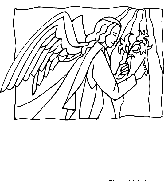 Angel color page Bible Story color page, religious, religion coloring pages, color plate, coloring sheet,printable coloring picture