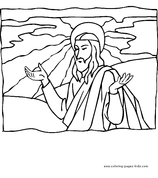 Jesus color page Bible Story color page, religious, religion coloring pages, color plate, coloring sheet,printable coloring picture