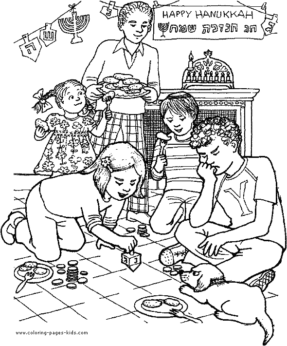 Happy Hannukkah color page religious, religion coloring pages, color plate, coloring sheet,printable coloring picture