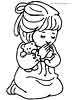 Girl Praying coloring page