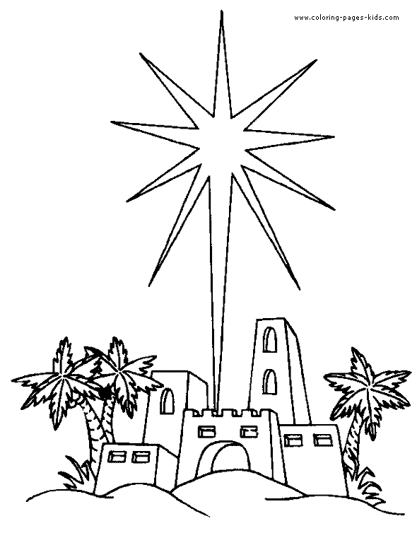 Star of Bethlehem  Religious Christmas coloring page, religious, religion coloring pages, color plate, coloring sheet,printable coloring picture
