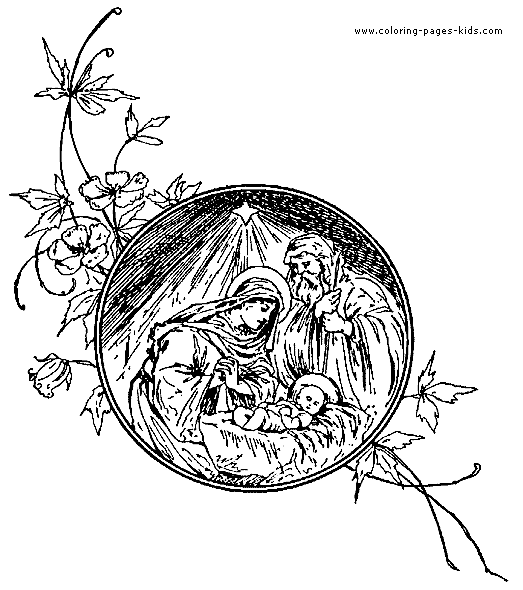Religious Christmas coloring page, religious, religion coloring pages, color plate, coloring sheet,printable coloring picture