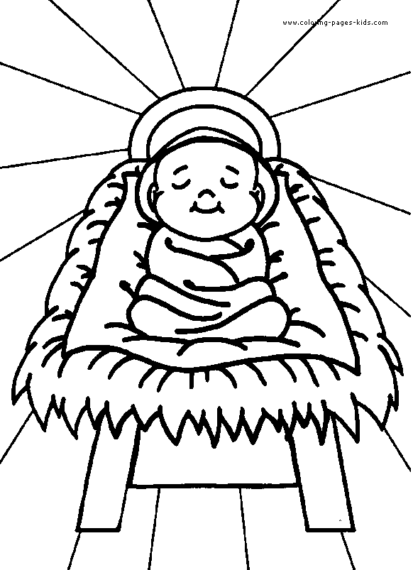Baby Jesus Religious Christmas coloring page, religious, religion coloring pages, color plate, coloring sheet,printable coloring picture