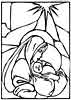 Mary and Baby Jesus coloring page for kids