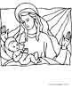 Mary and Baby Jesus coloring pages for kids