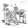 Three Wiseman coloring pages for kids
