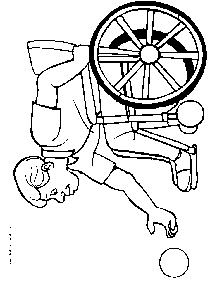 Athlete with Disabiliy  sports coloring pages, color plate, coloring sheet,printable coloring picture