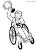 Athlete with disability sports coloring page for kids