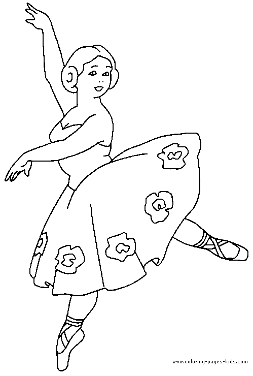 Ballet, Ballerina and Dancing color page, sports coloring pages, color plate, coloring sheet,printable coloring picture
