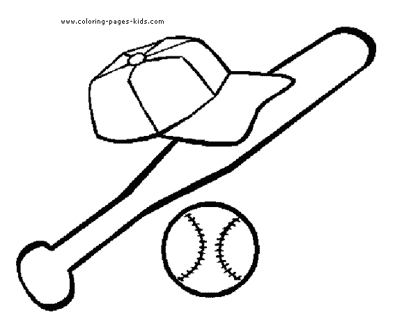 Baseball color page coloring sheet