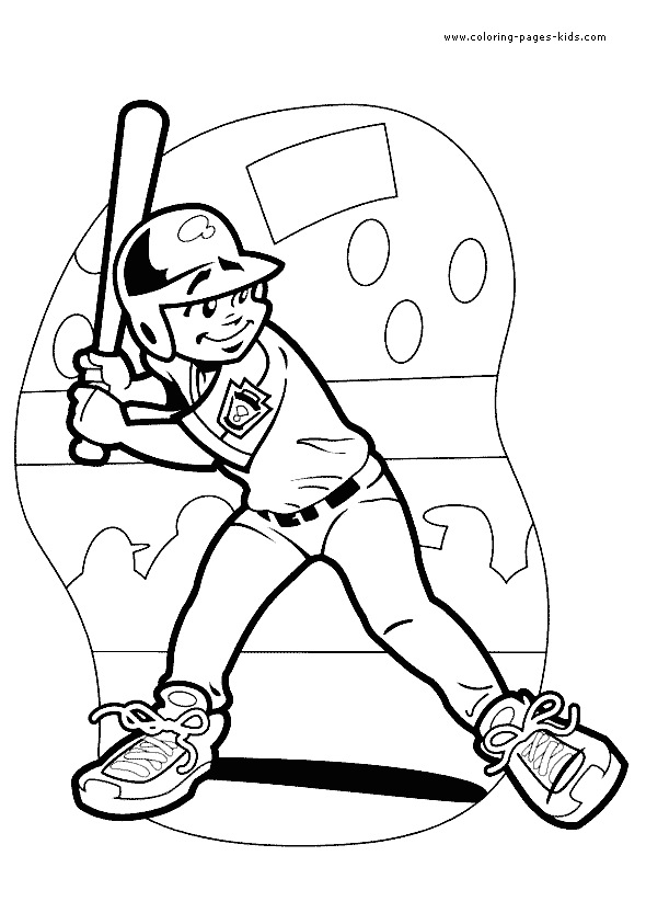 Baseball batter color page - Coloring pages for kids - Sports coloring ...