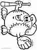 Baseball coloring pages for kids