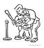 Free Learn to play Baseball colouring plate