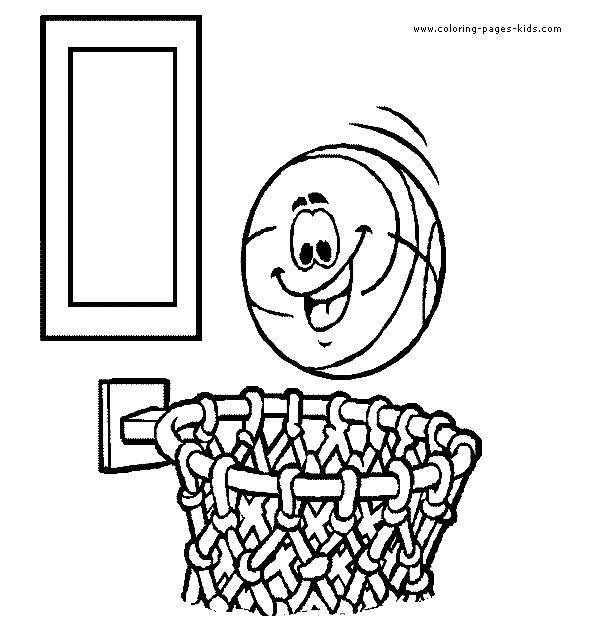 Basketball color page Coloring pages for kids Sports coloring pages