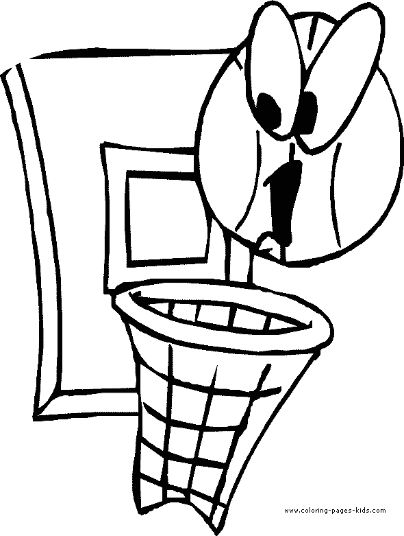 Basketball coloring pages for kids