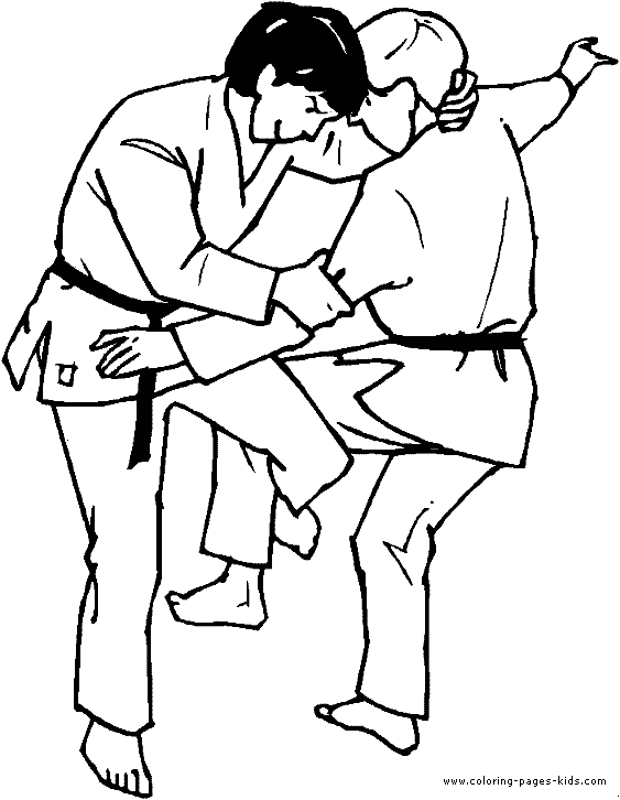 Judo Color Page Coloring Pages For Kids Sports Coloring