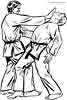 Karate martial arts coloring pages for kids