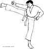 Karate coloring page